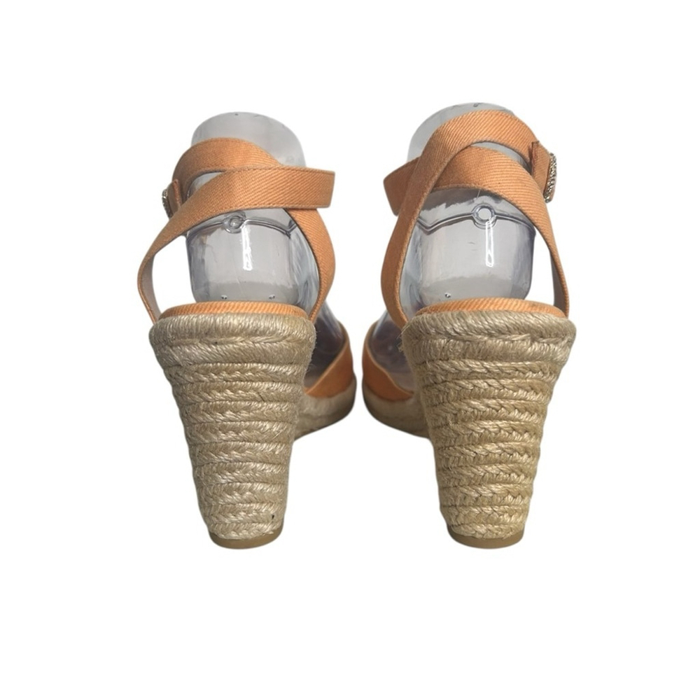 Stuart Weitzman Mango Orange Summer Jute Espadrille Wedge Sandal Women’s Size 9 - Picture 8 of 15
